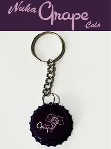 Nuka-Cola Grape Fallout 4 Bottle Cap Keychain - Collectible Gaming Accessory
