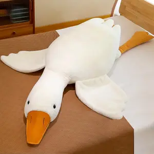 19.5 Inches Goose Stuffed Animal Stuffed Goose Plush White Swan Throw Pillow Toy