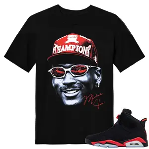 Unisex T-shirt To Match Sneakers Jordan 6 Reverse Infrared - MJ-Big-Face. 100% Cotton for Casual Wear. Comfortable Summer Unisex T-Shirt to match Jordan Sneaker. Streetwear Style. urban outfitters