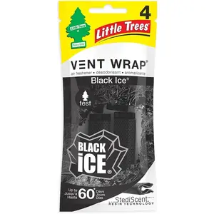 Car Air Freshener| Vent Wrap Provides Long Lasting Scent, Invisibly Fresh|  Air Fresheners| Black Ice