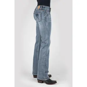 Women's Tin Haul Low Rise Light Wash Western Bootleg Jeans