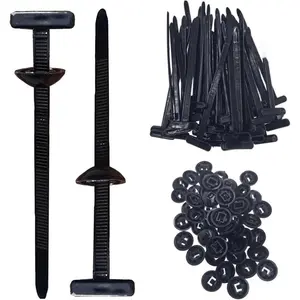 200pcs Universal Cable Tie Buckle Heavy Duty Self-Locking Nylon Zip Ties Holder for automotive repair, wire bundling, gear organization, and home fastening tasks