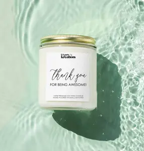 Thank You candle, Appreciation Candle, Coworker Appreciation Gift Idea, Teacher Coach Nanny Thank You Candle Gift for Best Friend