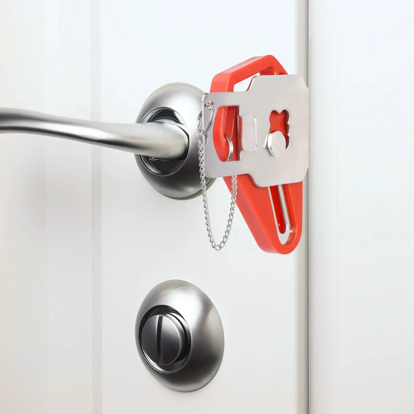 Portable Security Door Lock for Summer,Black Friday Multifunctional Door Blocking Device, Multipurpose Anti-theft Padlock, Travel Temporary Door Anti-theft Padlock, Household Security Gate Lock.Christmas Birthday gifts for old alone Men Women Daughter
