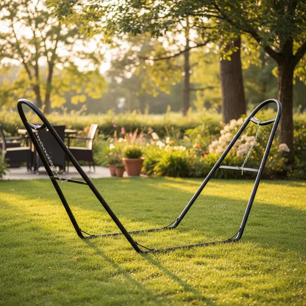 Heavy Duty Hammock Stand – Adjustable Steel Hammock Frame with 550LB Capacity, Fits 9–14 FT Hammocks, Weather Resistant Outdoor Stand for Patio, Backyard, Garden, Camping & Outdoor Relaxation, Black