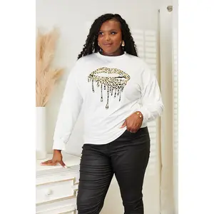 Simply Love Graphic Dropped Shoulder Round Neck Sweatshirt Casual Womenswear hello kitty pajama pants cheekyshortskirts easterdresses2024prom wompwompmrcomershirt sculpttouch waisttrainer cutelatinatops losingstomachfattools