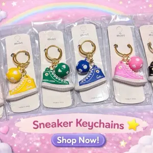 Mint Sneaker Keychains - 6 Sports Themed Keychains Perfect for Daily Lifestyle or Gift for Loved Ones in Vibrant Colors