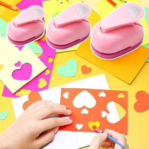 3Pcs Heart Craft Punch Set,8mm 15mm 25mm Hole Punches for DIY Cards & Scrapbooking,DIY Hand Tools Kits