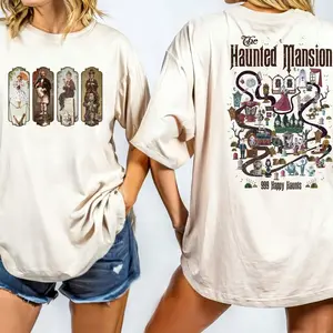 The Haunted Mansion Map Shirt, Halloween T-shirt, Retro The Haunted Mansion Map, Stretching Room Shirt, Trip Shirt, Youth & Adult Tee PEBEY