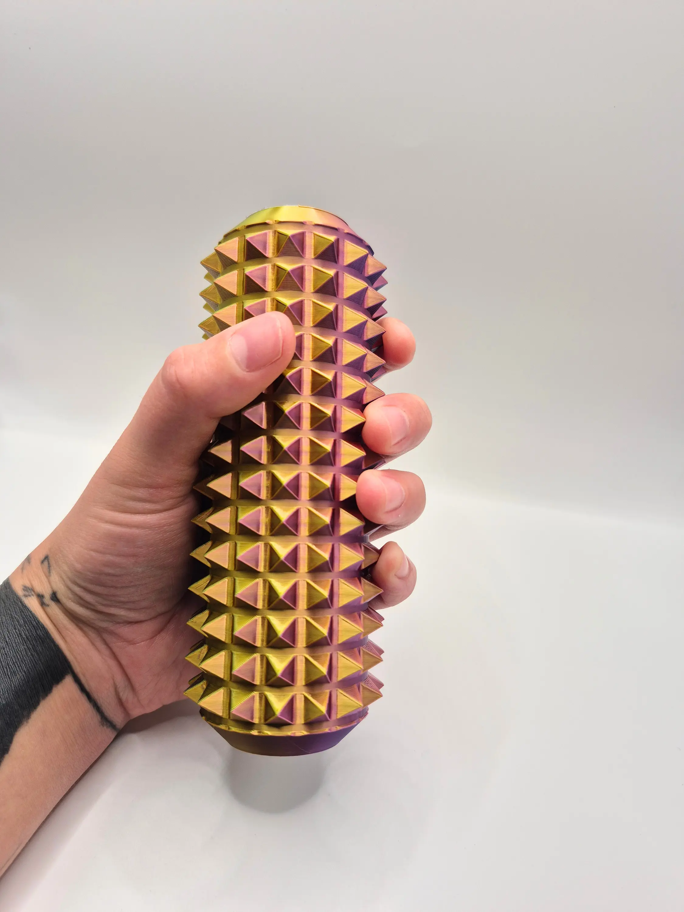 Large Spiky Texture Fidget Sensory Roller - 6 in Long, Intense Touch Stimulation, Stress Relief Toy for Sensory Needs (3D Filament Construction)