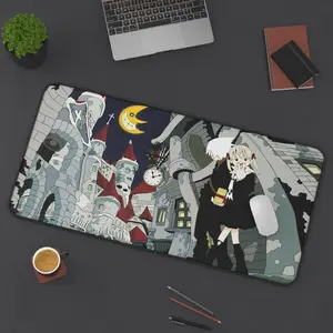 Funny Soul Eater Moon Anime Desk Mat, Soul Eater Mouse Pad, Keyboard Mat, Funny Anime Manga Desk Mat For Office, Gift For Gamer