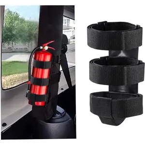 Fire Extinguisher Mount for Roll Bars Adjustable Secure Easy 1 Min Install No Tools for JK JKU JL TJ CJ Stainless Hardware Great Wrangler Accessories