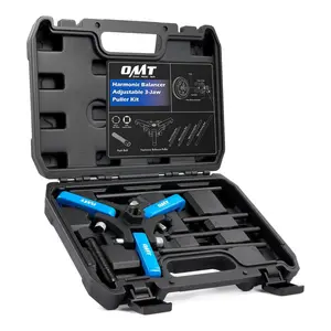 Orion Motor Tech Harmonic Balancer Puller Kit, Adjustable 3-Jaw Puller Set for Removing Harmonic Dampers & Balancers, 3-Jaw Pulley Puller Set Compatible with Chevy GM Chrysler Cadillac Ford More, Blue/Black/Red, Automotive Repair Tools, fathersdaygift