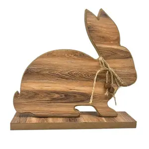 David Christopher Wood Grained Bunny 9.25" x 9.25"