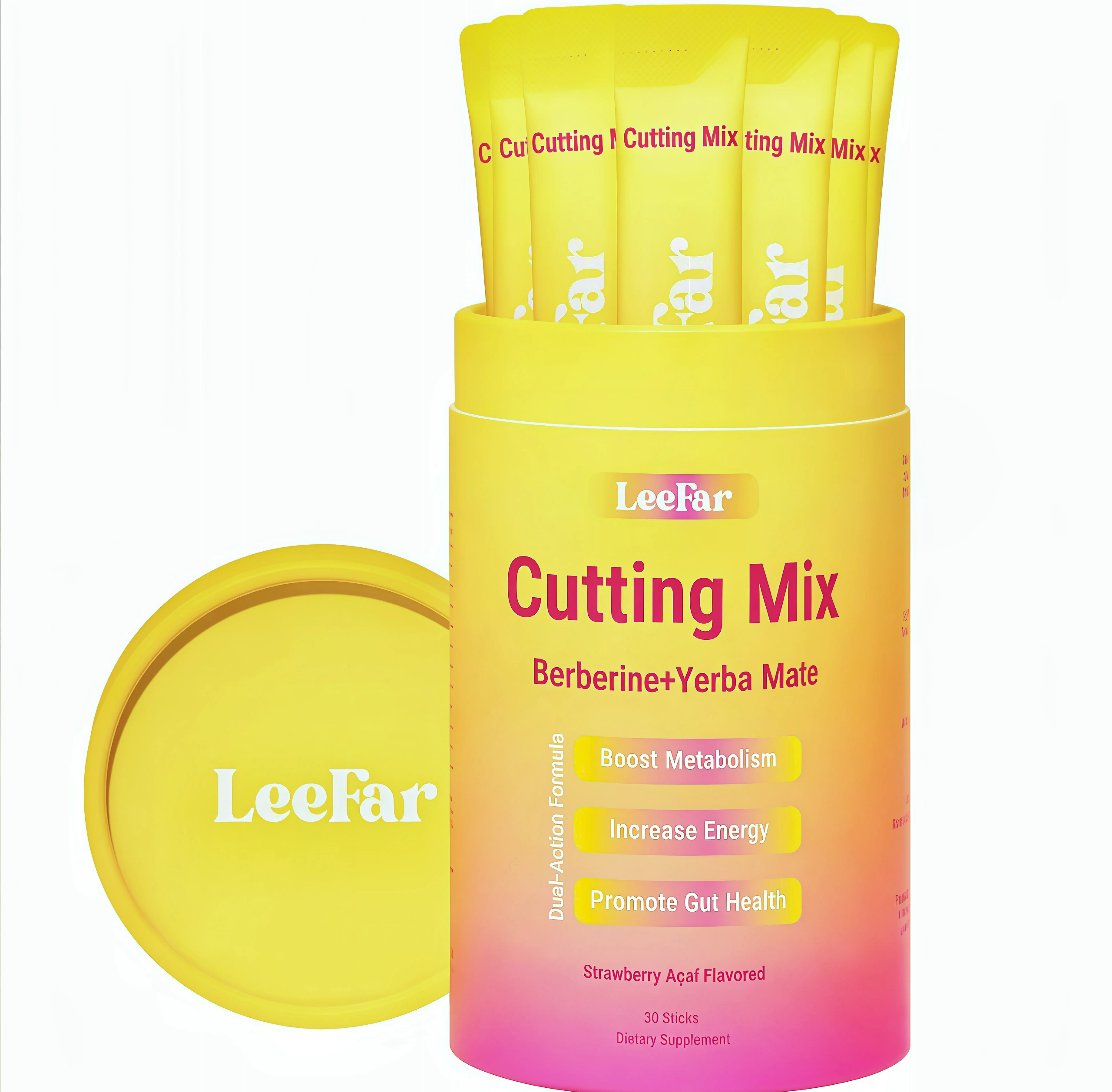 LeeFar Cutting Drink Mix – | JF Strawberry Açaí Flavor – | (30 Servings)
