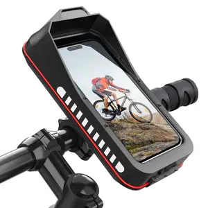 360-degree rotating bicycle phone stand, with sun visor - high-perception touch screen, simple operation, GPS navigation, suitable for riding, bicycle accessories | modern phone stand | adjustable arm Gravelbike