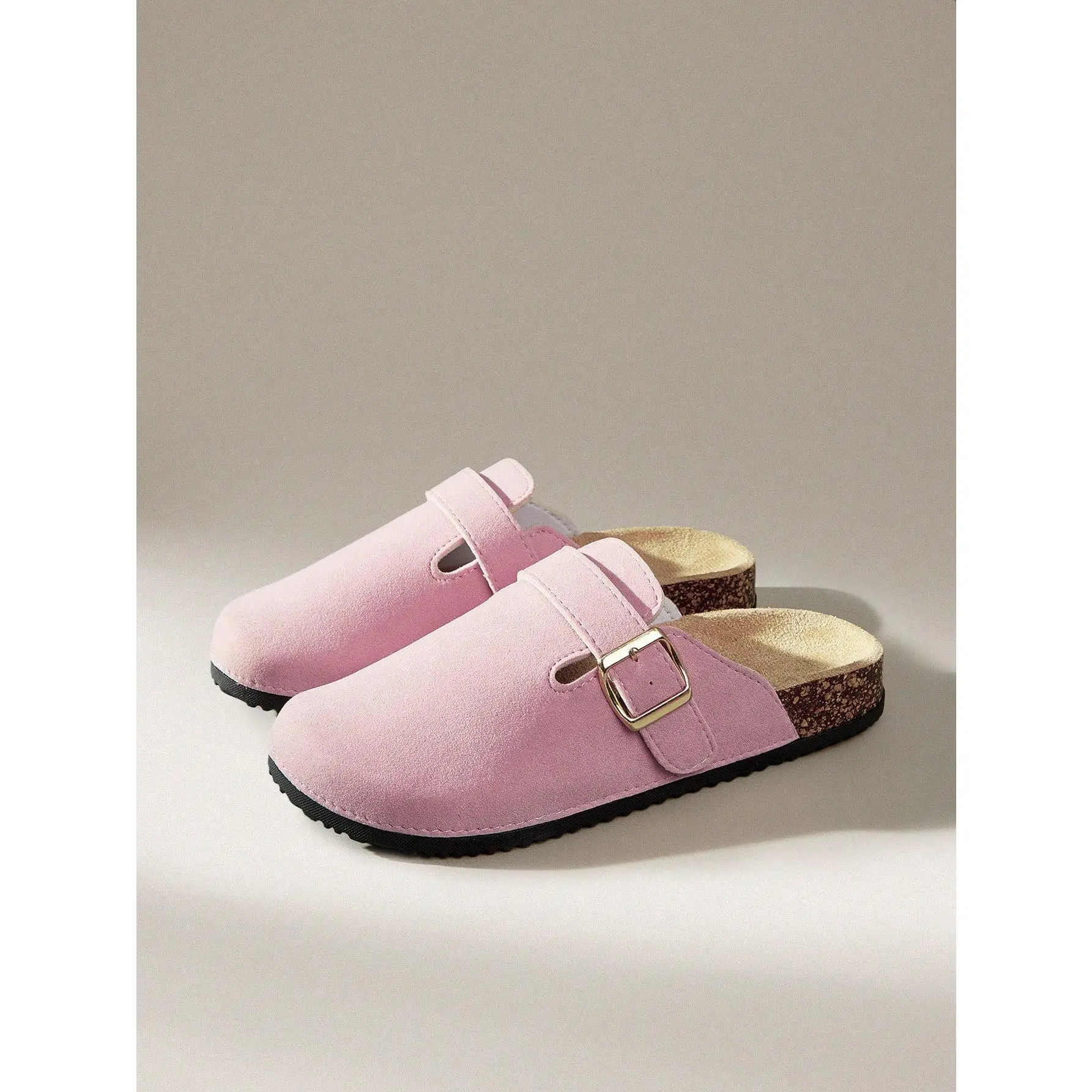 DealsForYouDays Women's Fashion Thick Sole Slippers, Square Buckle Design, Match Well With Female Shoes