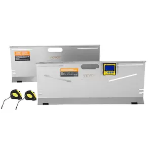 VEVOR Wheel Alignment Tool, 2-Pack Toe Plates, Camber/Caster/Toe Gauge 0.1 Accuracy, Stainless Steel Tool Plate, Magnetic Slots and 6 Alignment Rods, Includes 2 Measuring Tapes Conversion Chart