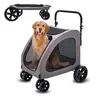 VEVOR 4-Wheel Pet Stroller Carrier, 160lbs Weight Capacity, Portable Outdoor Dog & Cat Travel Accessory