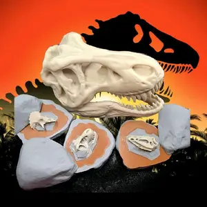 FOSSIL FINDS,   Pop open a 3D-printed stone and reveal a dinosaur fossil hidden inside! Shipping is free if 2 or more are ordered.