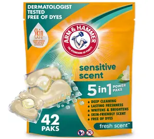 Arm & Hammer Sensitive Fresh Scent 5-IN-1 Power Paks, 42 count
