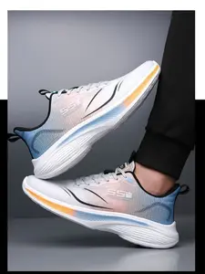 Summer Men's Breathable Mesh Sneakers, Fashion Casual Sports Shoes, Durable Shock Absorption Running Shoes, Lightweight Comfort Outdoor Hiking Shoes