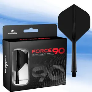 Mission Force 90 - Molded Flight & Shaft System - Black - Standard No2 - Short
