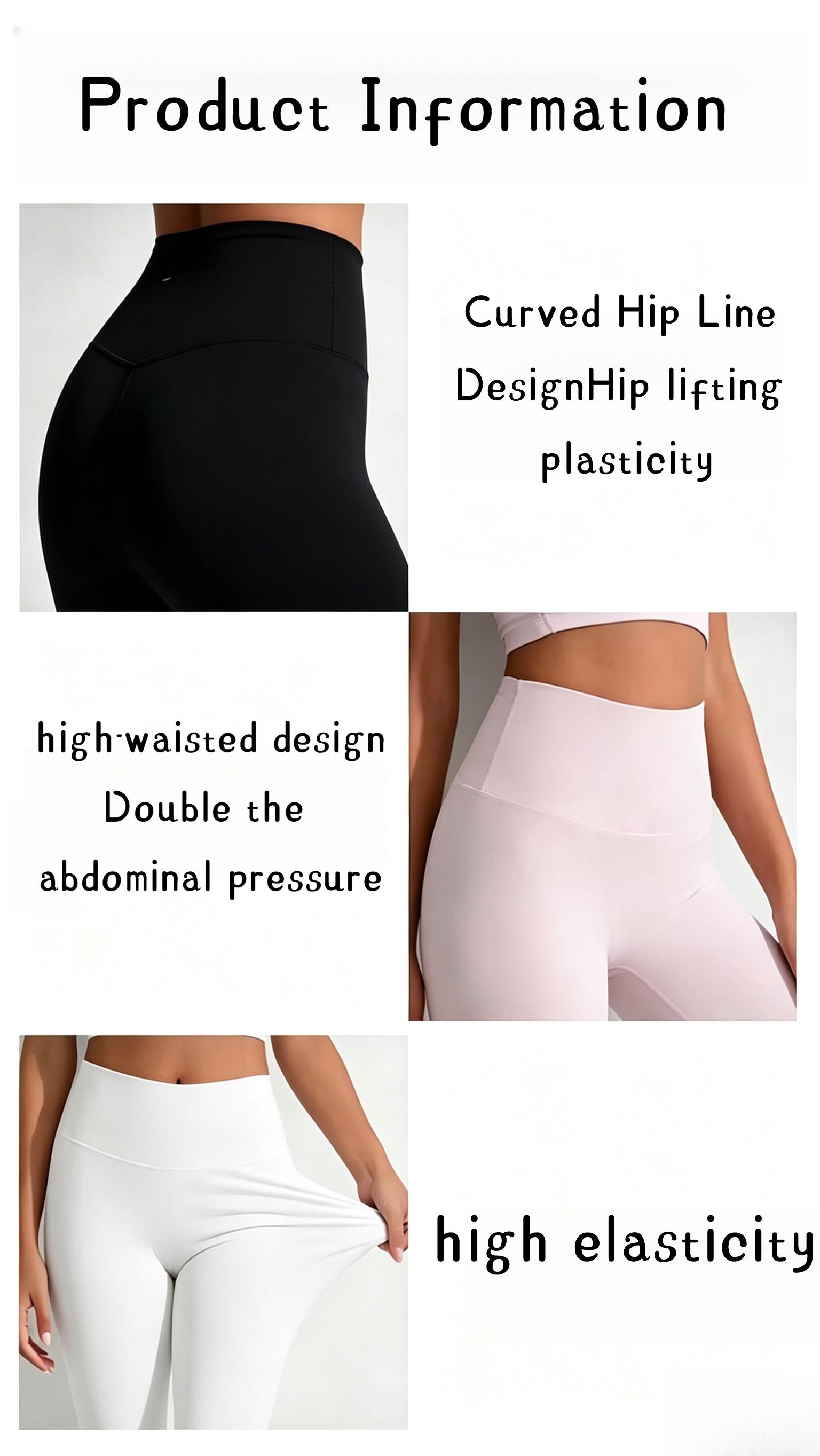 Women's solid color sports, breathable and comfortable yoga pants, suitable for gym and daily training, high stretch sports leggings for outdoor activities