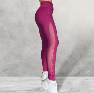 LUXEIT DIAMOND™ Magenta Mesh High-Waisted Leggings