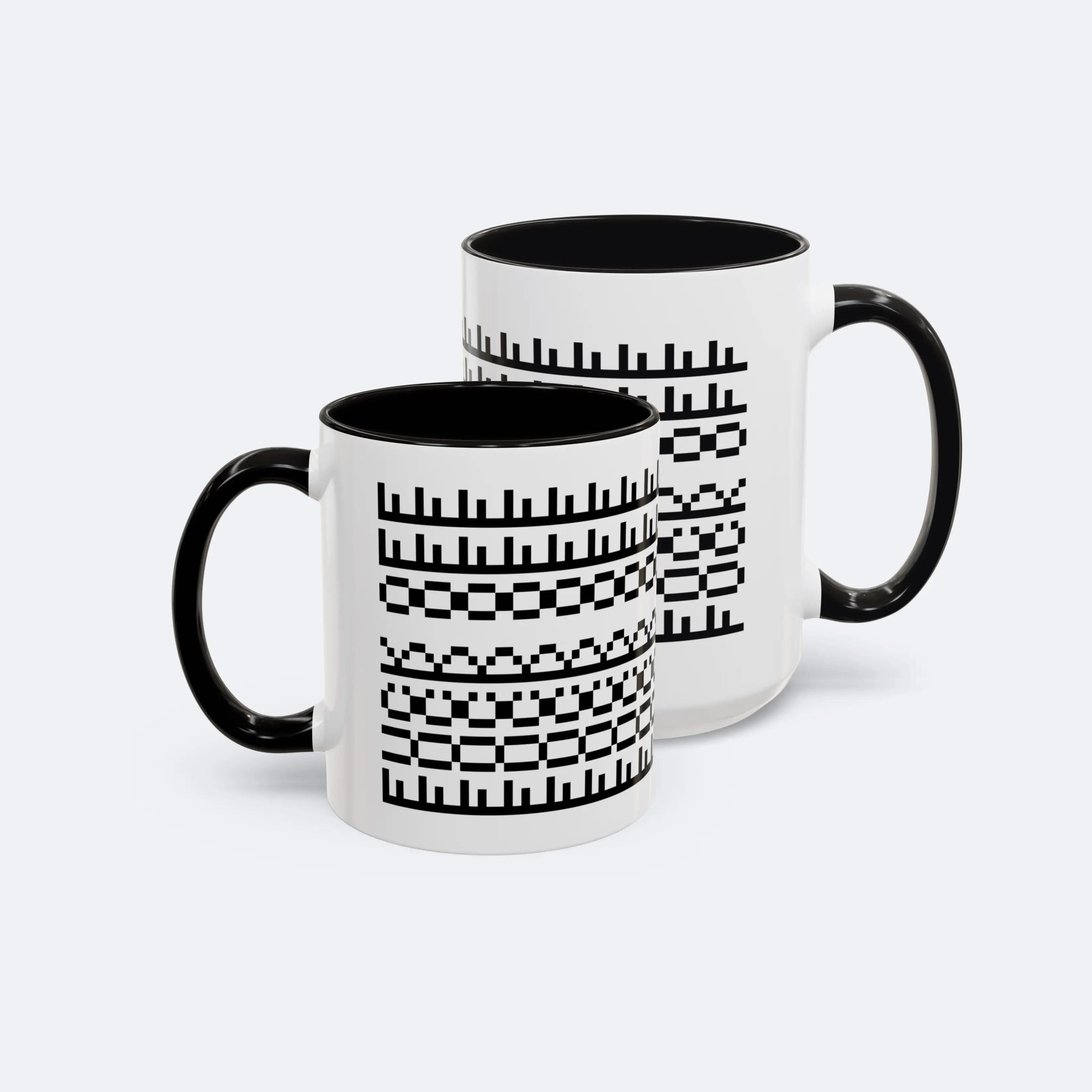 F*CK OFF Black Coffee Mug | Hidden Message Mug | Funny Sarcastic Gift | Pixel Knit Pattern Mug | Coworker Gift | Secret Santa Mug