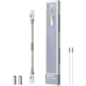 Spinning Pen - Gradient Field White-Sliver, Rolling Finger Rotating Pen for Beginners, Gaming Trick Pen Mod, Smooth Rolling Trick Pen Ideal for Learning Pen Spinning,   for Teens