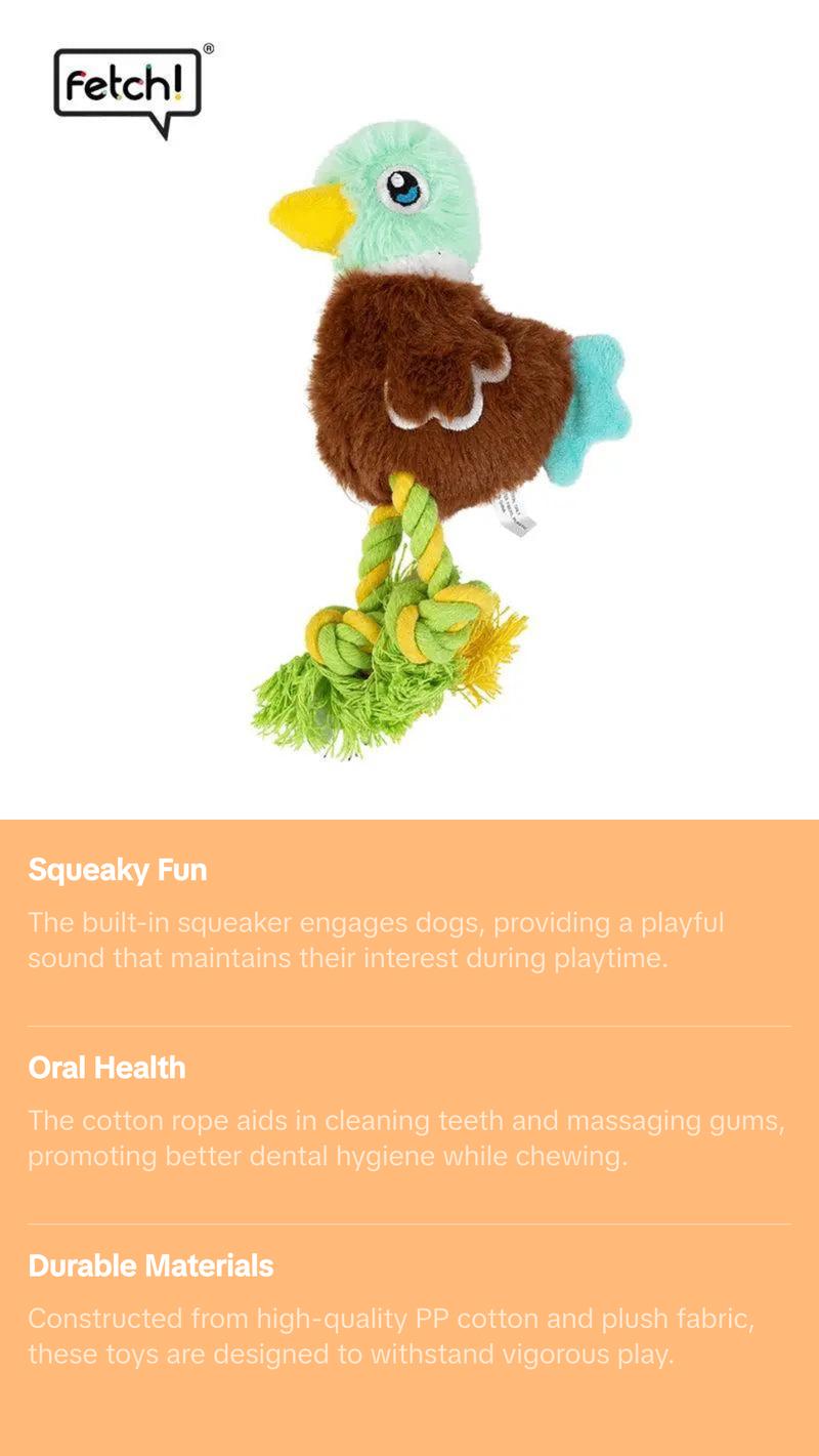 Cotton Rope Chicken and Duck Toys - Durable Plush Toy for Pet Playtime