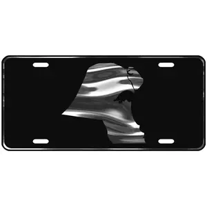 CustoMonsterDesigns Kuwait Map Heavy Duty Aluminum License Plate