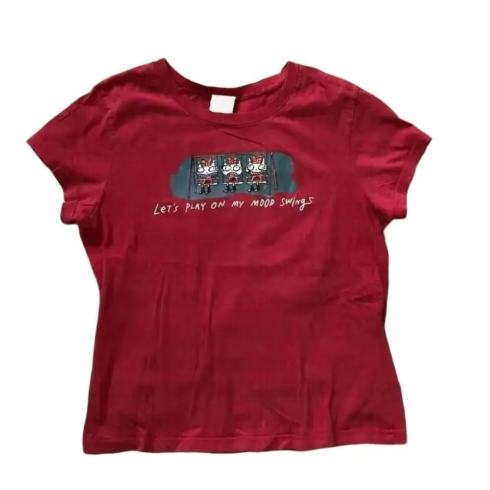 90s Y2k Vintage Hot Topic Sweetypuss Baby Tee, Goth 2000s Grunge Emo Babydoll Top Ringer Shirt