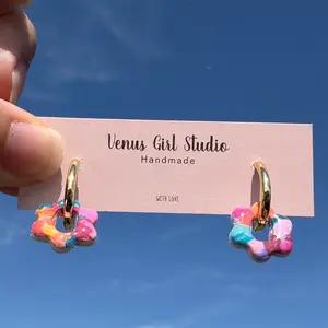 Sm. Charm Huggies Hoop Earrings