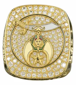 Official Prince Hall Shriners Freemasonry Fraternity Ring - SPECIAL EDITION Gold, Masons Ring
