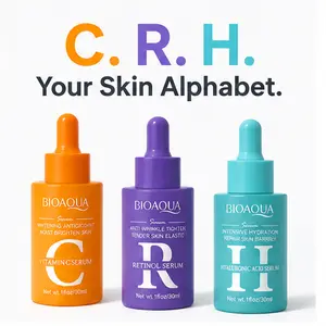 Vitamin Serum Collection, 3-Piece Facial Treatment Set with Vitamin C, Retinol & Hyaluronic Acid for Smooth, Brightening & Hydrated Skin - Lightweight & Cruelty-Free