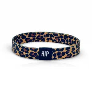 Hip Heads Safari Strands Leopard Outdoor Hair Tie Bracelet | Strong & Durable | Non-Slip Unisex Band | For Men, Women, Kids | Doubles as Wristband