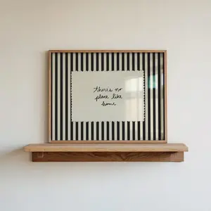 Striped Home Wall Art, Hand Written Print, Minimalist Typography Home Decor, Vintage Room Poster1 - (Unframe)