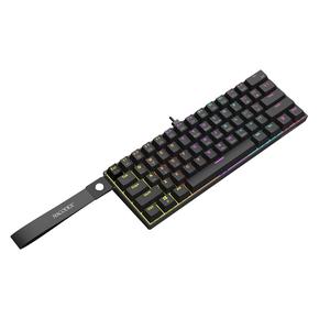 AJAZZ NK61 wired gaming mechanical keyboard new red switch lightweight body office keyboard 61-key small configuration portable 22-key punch-free ABS flat keycap wear-resistant and durable plug and play suitable for games and office