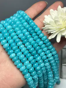 5x8mm Natural Stone River Pebble Beads, 72pcs Plain Design, Easy Stringing, Ideal for Bracelets and Necklaces, All Seasons Craft Supplies, Diy Beading