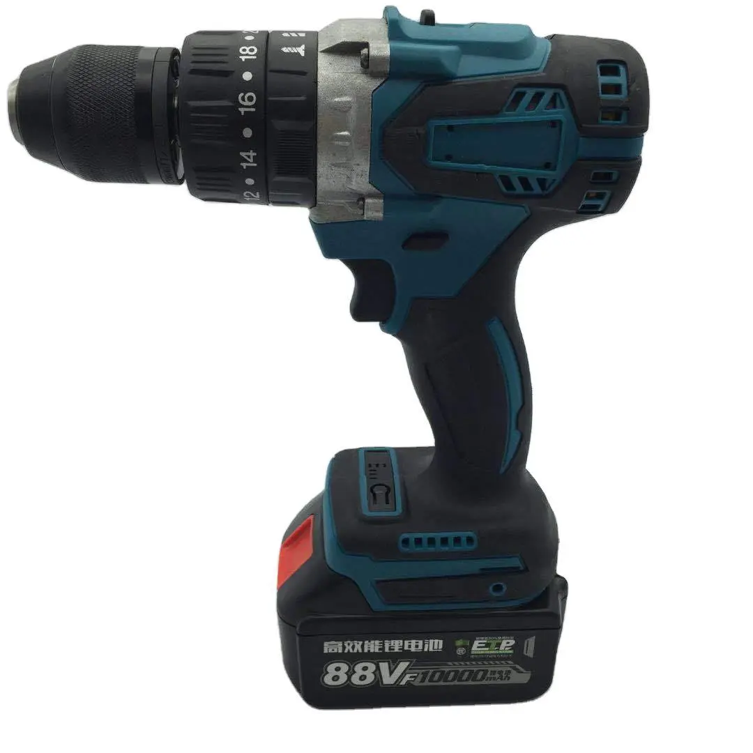 Multi-Function Impact Drill Electric Screwdriver, 800W Power Electric Tool with Drill + Charger, Positive Inversion, 1800 BPM for Driving Screws, Lithium Ion, Rechargeable