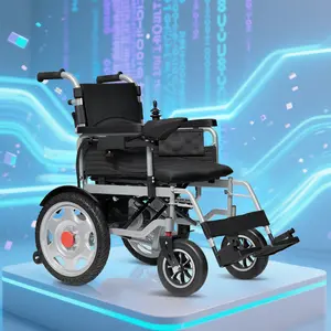 Electric wheelchair for elderly people with limited mobility. Solid pneumatic tires can easily cope with a variety of road surfaces, and the foldable design saves space at home.3Christmas gifts,Black Friday limited-time specials