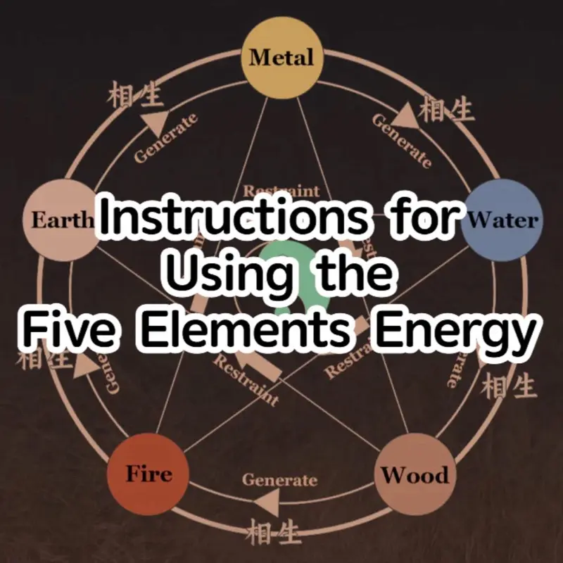 Instructions for the use of five elements energy