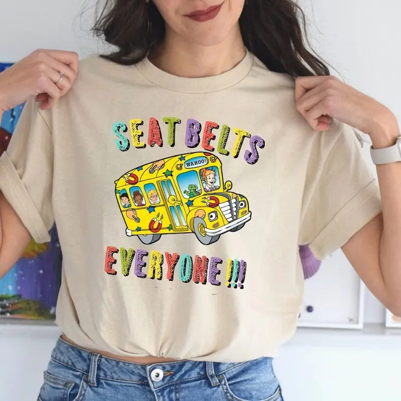 Seatbelts Everyone Miss Frizzle Teacher Shirt, Back to School, The Magic School Bus Shirt, Teacher Appreciation Gift, Book Movie Teacher Tee