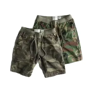 Heavy Men's Multi-Pocket Tooling Shorts Straight Loose Three-Point Pants Knee-Baring Four-Point Camouflage Pants