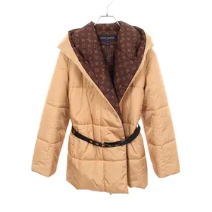 Pre-owned Louis Vuitton Nylon Small Leather Goods Monogram Hooded Padded Jacket