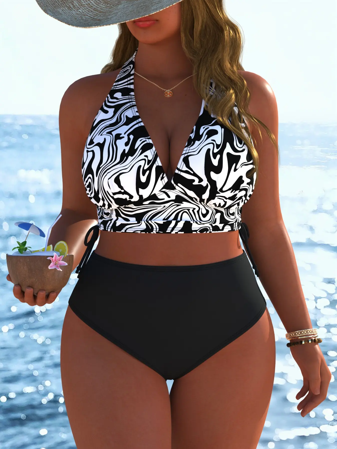 New Arrival Women's swimwear, Swimwear Beach Outfits, Bikini swimsuit, swim dress for women Plus summer beach vacation Sexy two piece set bikini set Best Selling