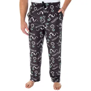 Beetlejuice Men's All-Over Sandworm Pattern Horror Comedy Lounge Sleep Pajama Pants