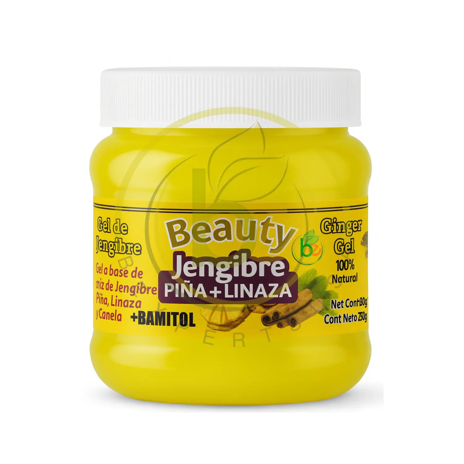 Gel De Jengibre, pina, Canela,menta,eucalipto,algas, (Ginger, mint, cinnamon, passion fruit Gel) 100% Natural Hydrating Formula | 250g|Panza